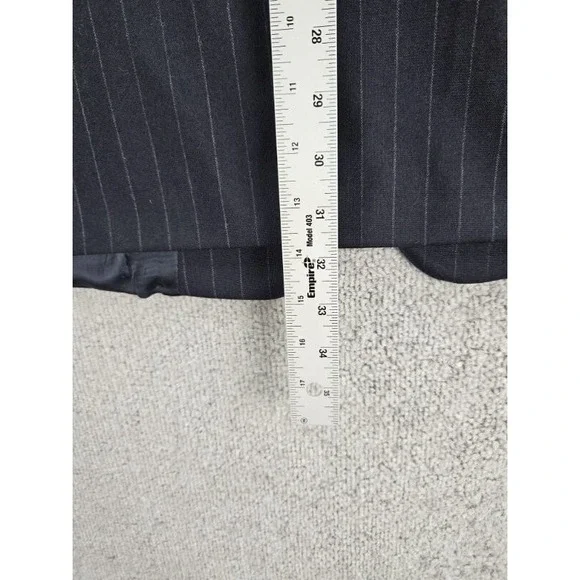 Brooks Brothers Suit Jacket 46 R Blue Wool Striped Brooksease Makers Luxury USA